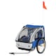 image 2 of HOMCOM 18m 2-Seat Child Bike Trailer for Kid w Steel Frame Seat Belt Blue