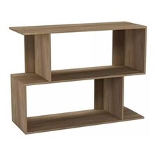 2-Tier Wooden Irregular Storage Unit - 80 cm Brown | Oak