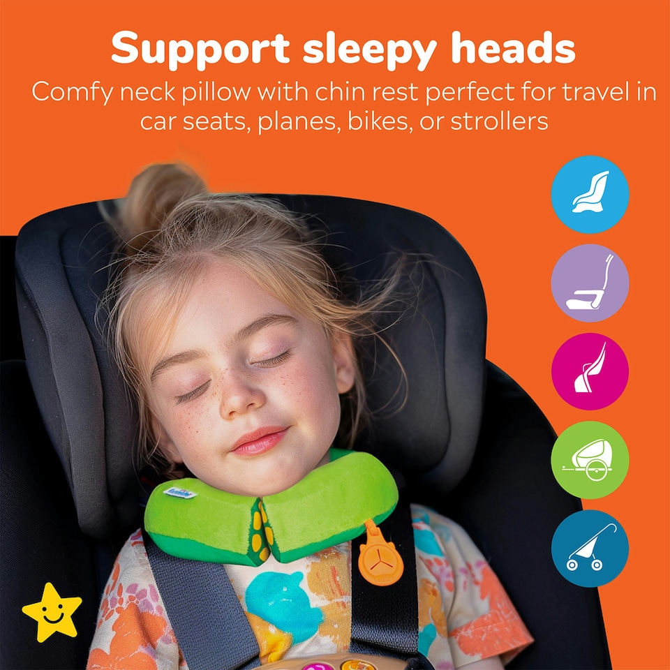 image 1 of Trunki Yondi Travel Neck Pillow - Dudly Dinosaur