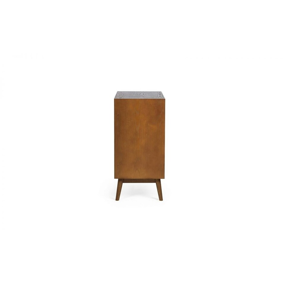 image 1 of Cherry Ash Wood Veneer Chest of Drawers - 3 Drawers