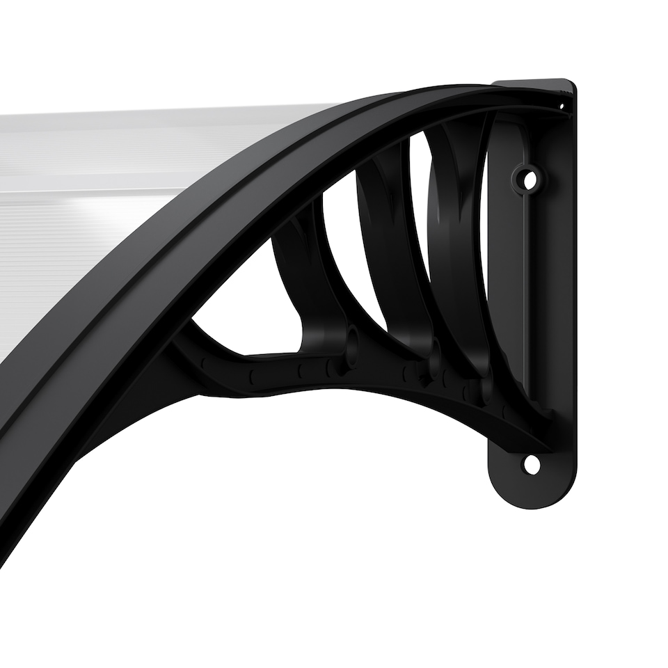 image 1 of Living and Home Awning Canopy for Window and Door with Drainage - 150cm W x 100cm D Clear