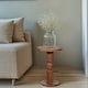 image 4 of Jaipur Acacia Wood Freestanding Side Table Brown