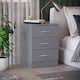 image 1 of Vida Designs Riano 3 Drawer Bedside Chest Cabinet Table Nightstand, Grey