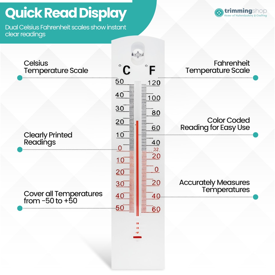 image 1 of Wall Thermometer, Room Thermometer, Indoor Outdoor Thermometer - 2pcs