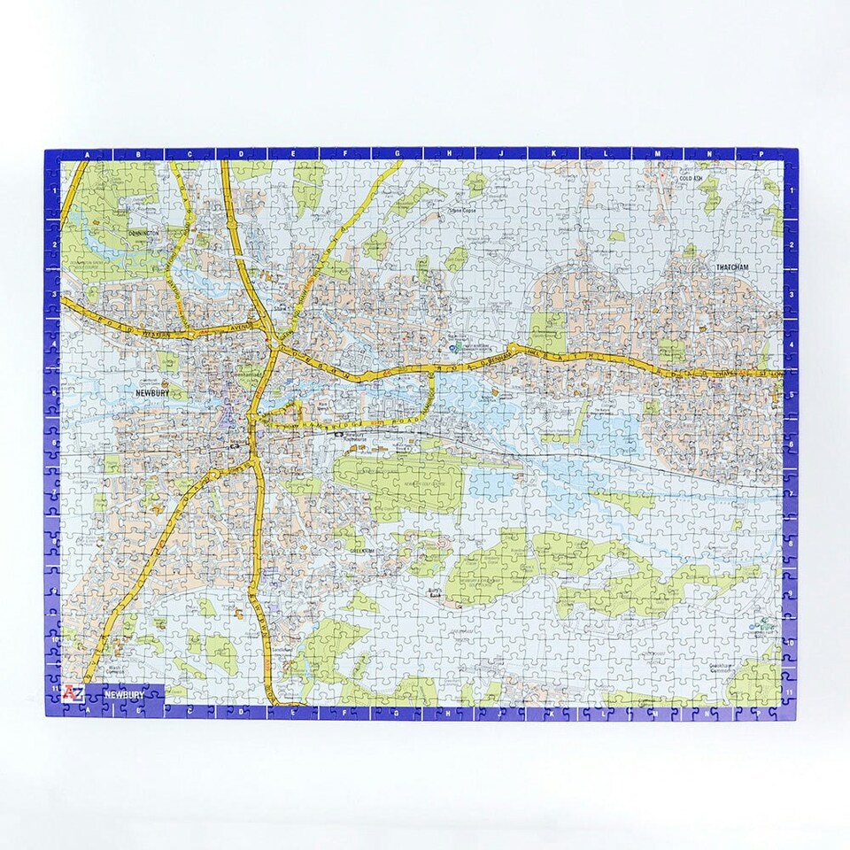image 1 of A to Z Map of Newbury 1000 Piece Jigsaw