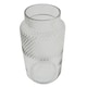 image 3 of 29cm Clear Glass Diamond Vase | White | 29