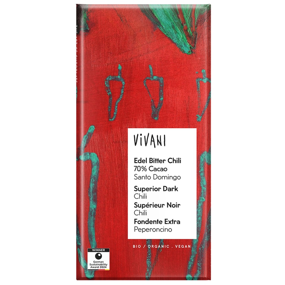 Organic Superior Dark Chili Bar 80g (Vivani) | Multi