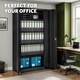 image 8 of Filing Cabinet Blain - 5 height-adjustable shelves, lockable doors Black