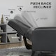 image 3 of HOMCOM Button Tufted Microfibre Cloth Recliner Armchair for Living Room, Grey
