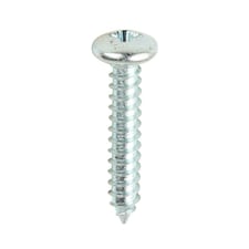 Timco - Metal Tapping Screws - PZ - Pan - Self-Tapping - Zinc (Size 12 x 1 - 200 Pieces)