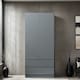 image 2 of FWStyle Stora 2 Door 2 Drawer Combination Wardrobe - Grey Gloss Front Grey