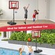 image 10 of COSTWAY Basketball Hoop Backboard Adjustable Basketball Goal System Red | Standard