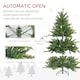 image 6 of HOMCOM 5 Ft Artificial Christmas Tree with Metal Base, Hinged Branches