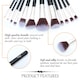 image 3 of Living and Home 12 Pcs Makeup Brush Set with Sponge & Brush Cleaner | Black