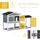 image 3 of PawHut 2-Tier Wooden Rabbit Hutch Guinea Pig House Pet Cage Outdoor w/ Tray Ramp