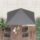 image 8 of Outsunny 2.3m Garden Balcony Half Round Umbrella Metal Parasol Umbrella Grey