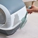 image 5 of Hooded Cat Litter Tray with Flap Door - Covered High-Sided Litter Box - Anti-Spill Easy Clean Indoor Toilet for Cats and Kittens