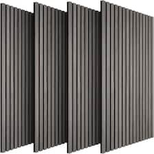 Acoustic Wall Panels Sonic Wall II with Real Wood Veneer and Sound-Absorbing Felt | Grey | light gray oak | 110 x 50 x 1.8 cm | 4