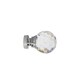 image 2 of 35mm Fixed Length Metal Curtain Pole Set Chrome Acrylic Ball Finial 230cm