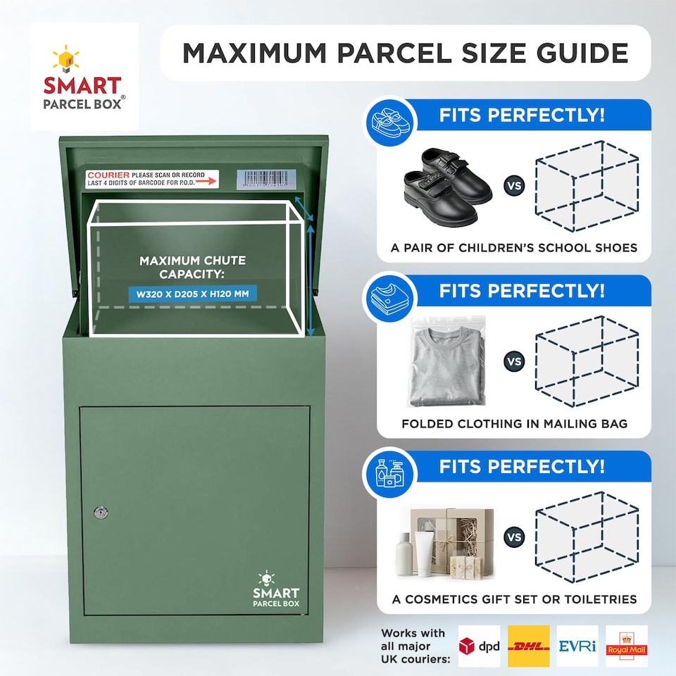 image 1 of SMART PARCEL BOX® Medium Front Access | Green | 1