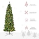 image 4 of HOMCOM 7FT Prelit Pencil Christmas Tree w/ LED Light, Berry, Xmas Decoration