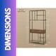 image 8 of Industrial Bookcase With 2 Large Drawers and Shelves Brown Brown | One Size
