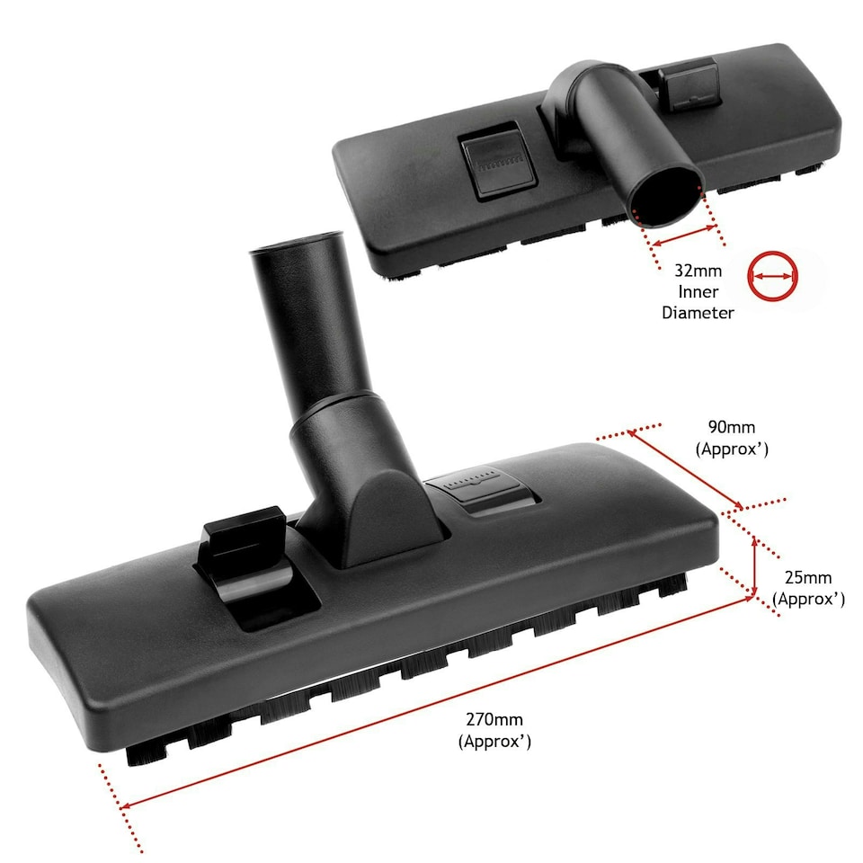 image 1 of SPARES2GO Vacuum Cleaner Tool Attachment Kit compatible with Einhell (32mm)