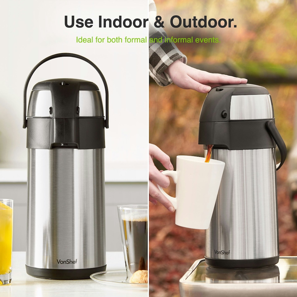 image 1 of VonShef 3L Airpot Hot Water Dispenser with Double-Wall Insulation