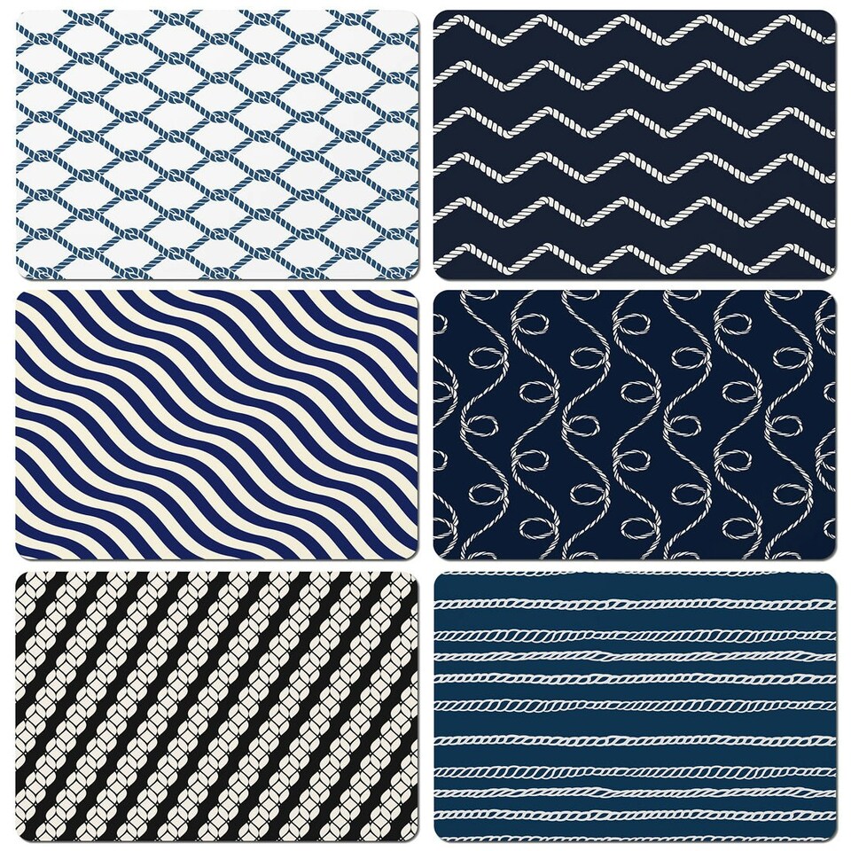 image 1 of Geometric Nautical Collection (Placemat & Coaster Set)