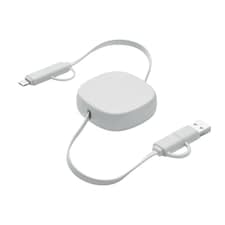 MidOcean Linea Retractable Connector Cable - White - One Size