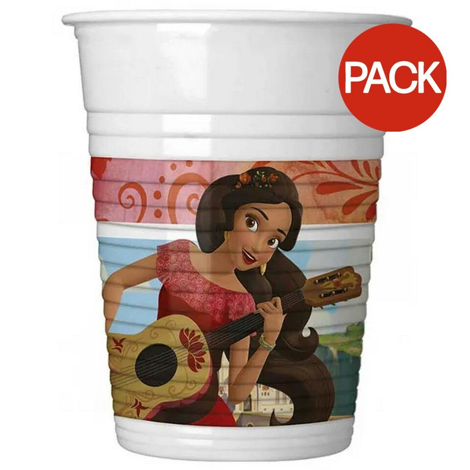Elena Of Avalor Plastic Party Cup (Pack of 8) - White/Red - One Size