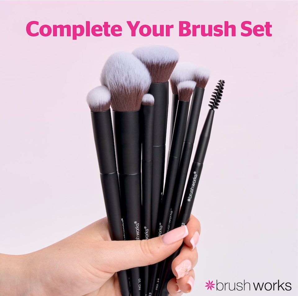 image 1 of Brushworks Signature Makeup Brush Set - 8 Brushes with Travel Pouch