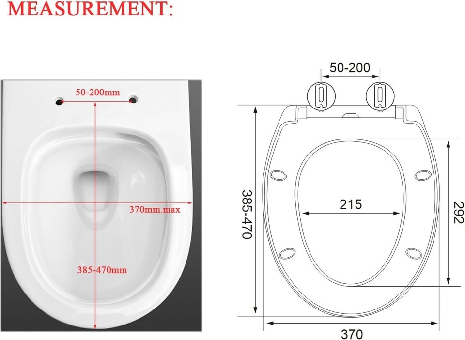 image 1 of Quick Release Toilet Seat | Soft Close | Heavy Duty | Universal Fit | One Button | Multi
