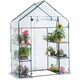 image 1 of VonHaus Walk In Greenhouse with 6 Shelves & PVC Cover