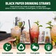 image 3 of ECONX Black Paper Straws 8 Inch Paper Drinking Straws for Parties Hot & Cold Drinks Sip Stirrers Pack 5000