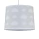 image 2 of Set of 2 Clouds - Light Grey Easy Fit Fabric Pendant Shade | Grey | Large | 1