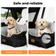 image 5 of Skylos Dog Car Seat Bed Pet Booster Travel Carrier with Safety Leash | Black | Black | 1
