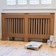 image 3 of Stylish MDF Unpainted Vertical Design Radiator Cover - Large