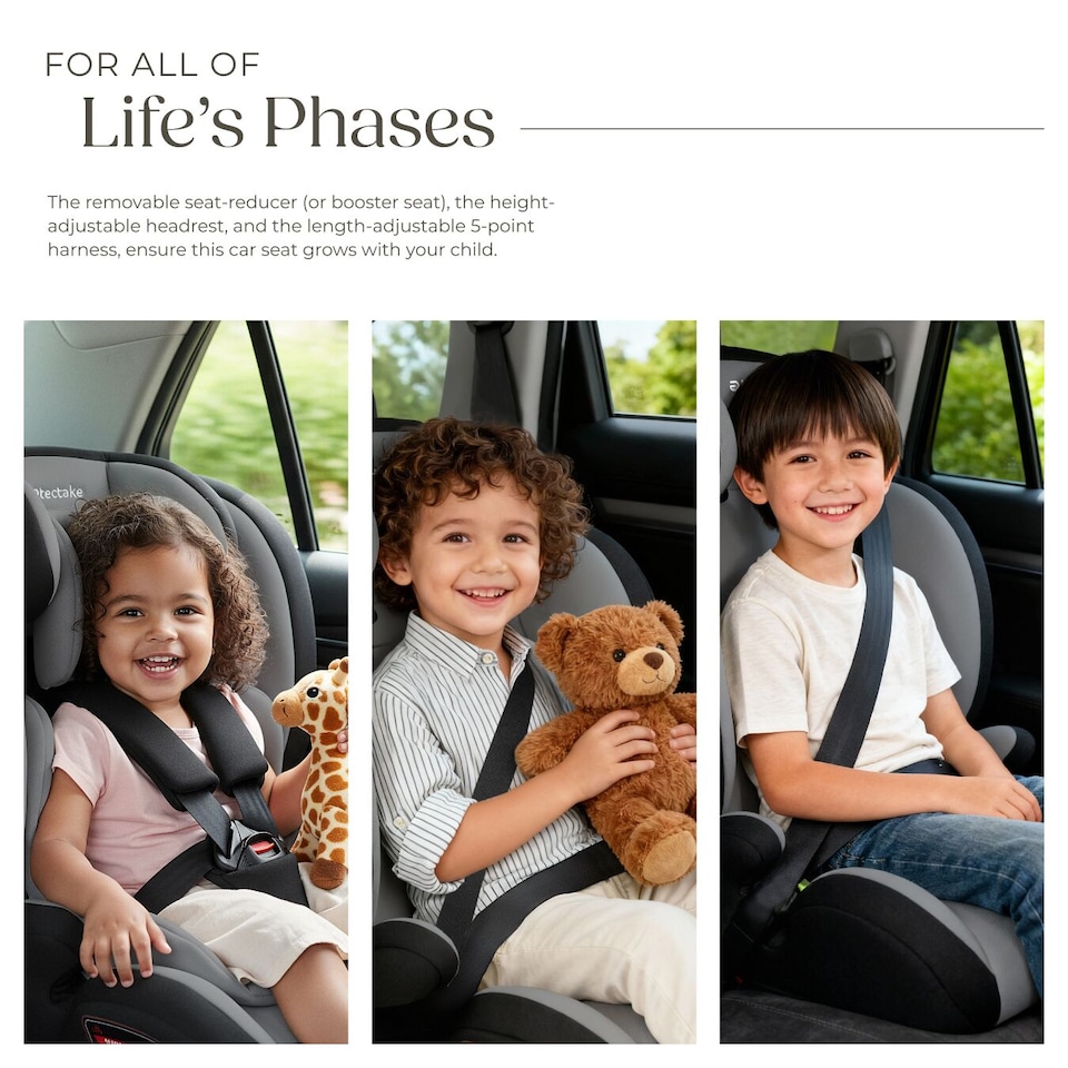 image 1 of Car Seat Sophie - with 5-point belt, i-Size approved, removable seat reducer | Grey | dark grey/black | 47 x 47 x 80,50 cm | 1