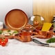 image 2 of 5 Piece Copper Ceramic Cookware Set