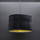 image 2 of Sundance - Black Velvet Pleated 30cm Lamp Shade with Gold Inner Black | Gold