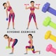image 3 of HOMCOM 10kg Colourful Dumbbell Weights Set Home Exercising Toning w/ Case Gym