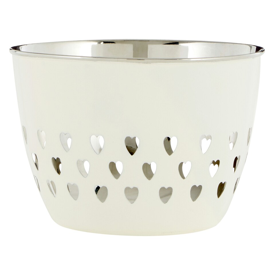 image 1 of Hearts Design Ivory Bowl. White