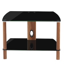 Century TV-Stand Walnut Look/Black Glass, 1200mm | Black | Walnut with black glass | 211