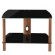 image 1 of Century TV-Stand Walnut Look/Black Glass, 1200mm | Black | Walnut with black glass | 211