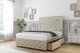 image 4 of Sloomy Sofia Gold Cream Plush Divan Bed Base 2 Drawers Left Side With 26 Inch Strutted Headboard & 12 Inch Matching Footboard | Cream | Cream | Small Single | 1