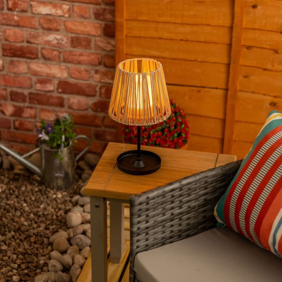 image 1 of ValueLights Brown Outdoor Table Lamp