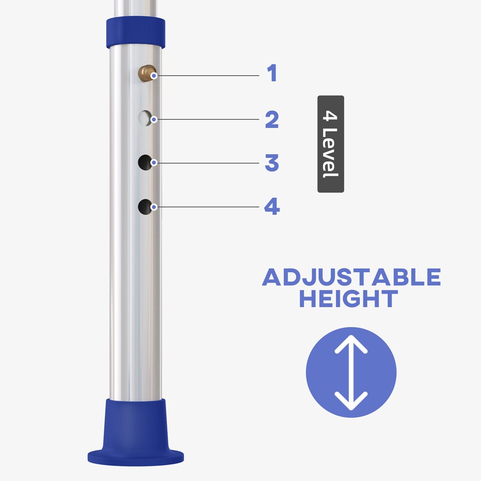 image 1 of HOMCOM Adjustable Shower Stool with Foot Pads for Elderly Disabled Purple
