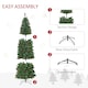 image 8 of HOMCOM 7FT Prelit Pencil Christmas Tree w/ LED Light, Berry, Xmas Decoration