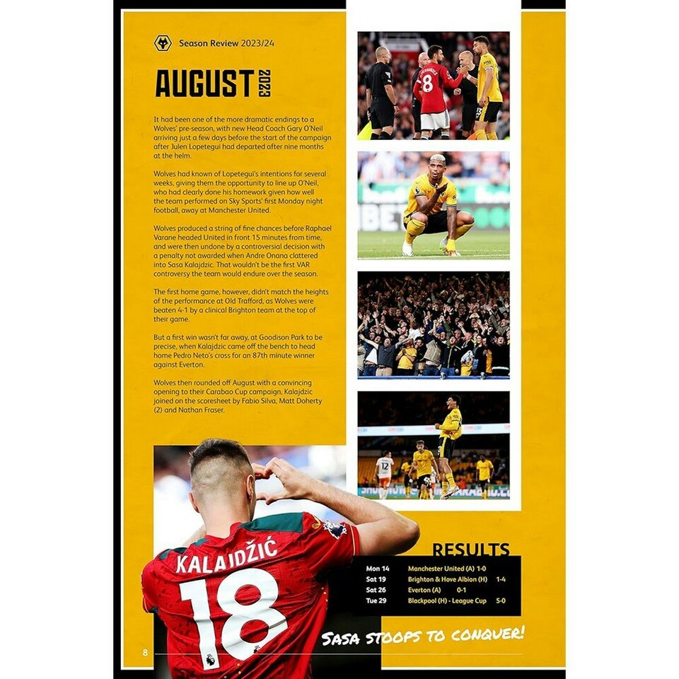image 1 of Wolverhampton Wanderers FC 2025 Annual - Yellow/White - One Size